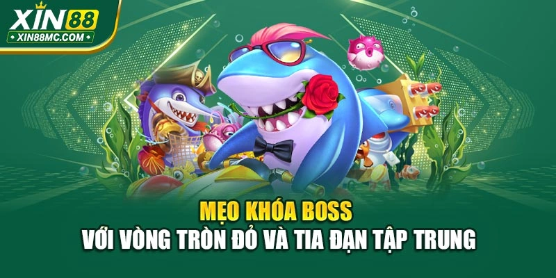 Mẹo khóa boss với vòng tròn đỏ và tia đạn tập trung